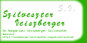 szilveszter veiszberger business card